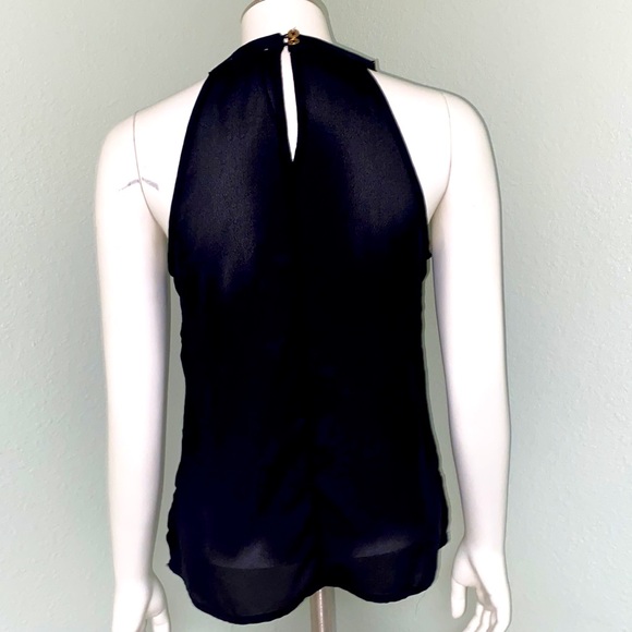 Charlotte Russe Gold Collar Embellished Halter Top Double V Size XS - Picture 3 of 6